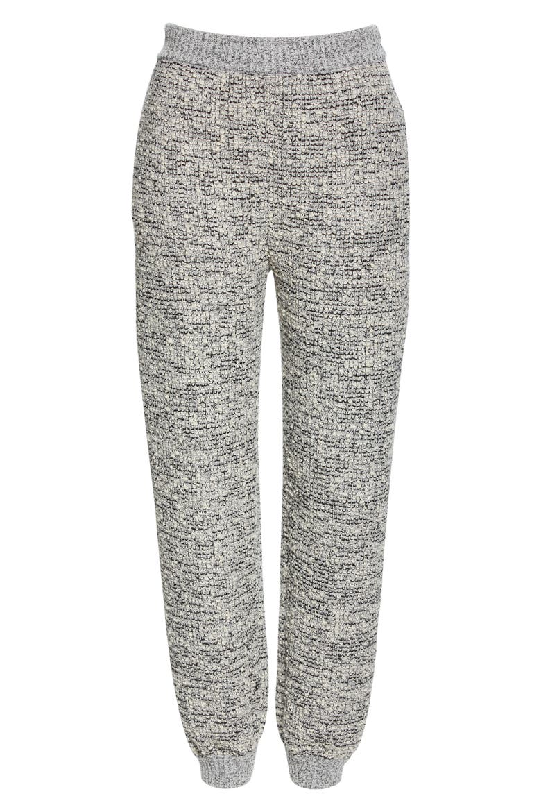 Bouclé Knit Jogger Pants, Alternate, color, BLACK/ ECRU