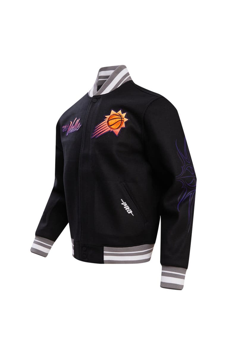 PRO STANDARD Men's Pro Standard Black Phoenix Suns 2023/24 City Edition Full-Zip Varsity Jacket, Alternate, color, Black