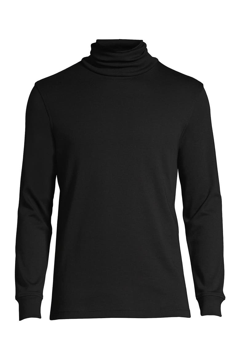 Cotton Supima Turtleneck, Alternate, color, Black