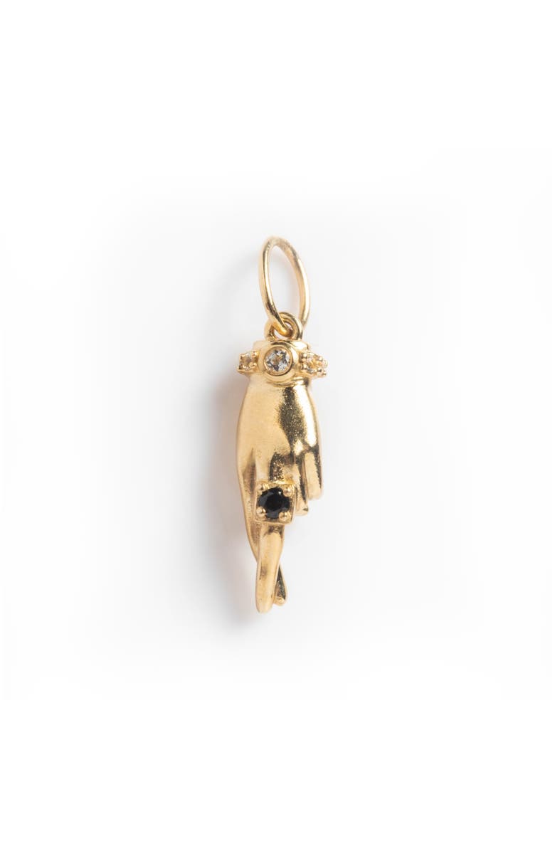 Local Eclectic Solid 9K Gold Fingers Crossed Charm, Main, color, Gold