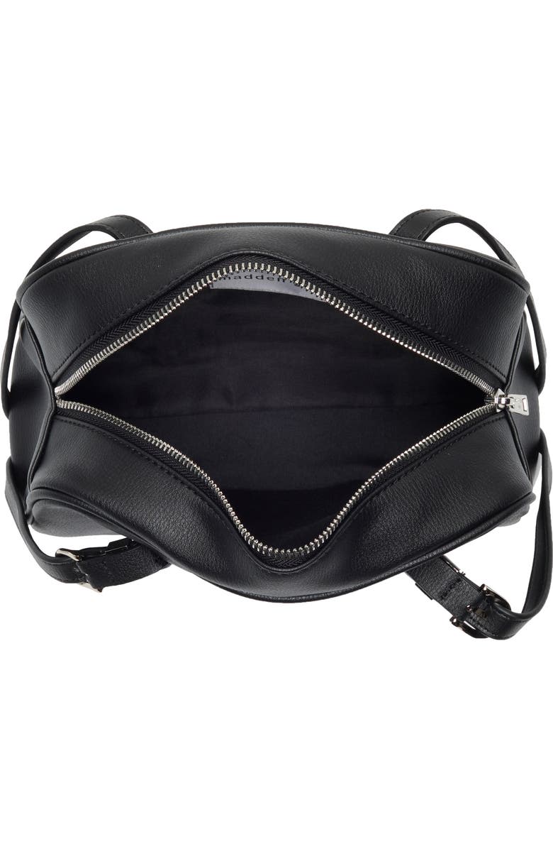 Madden Girl Faux Leather Bowling Bag, Alternate, color, Black