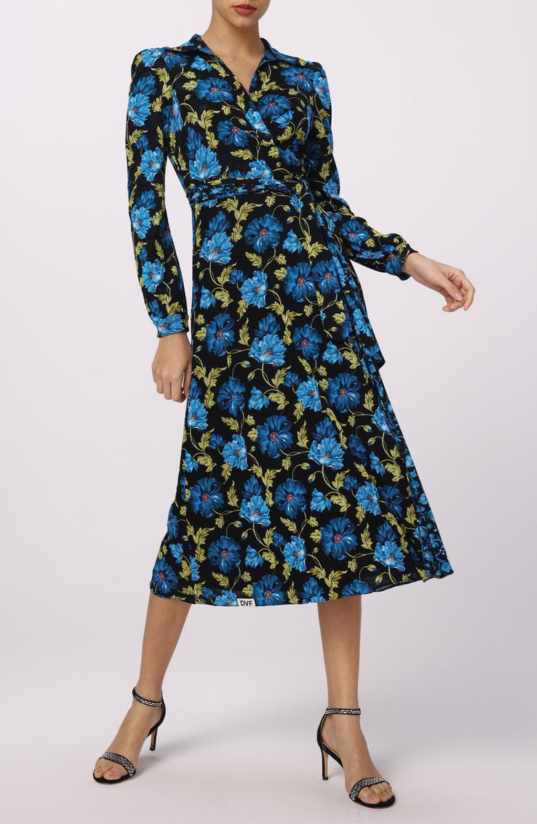 DVF Phoenix Reversible Long Sleeve Dress, Alternate, color, 