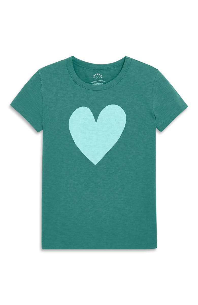 Primary Adult Classic Slub Crewneck Heart Tee, Main, color, 
