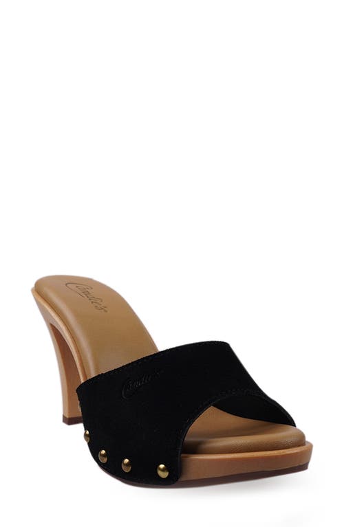 Candies Candie's Emiliana Platform Sandal In Black Suede