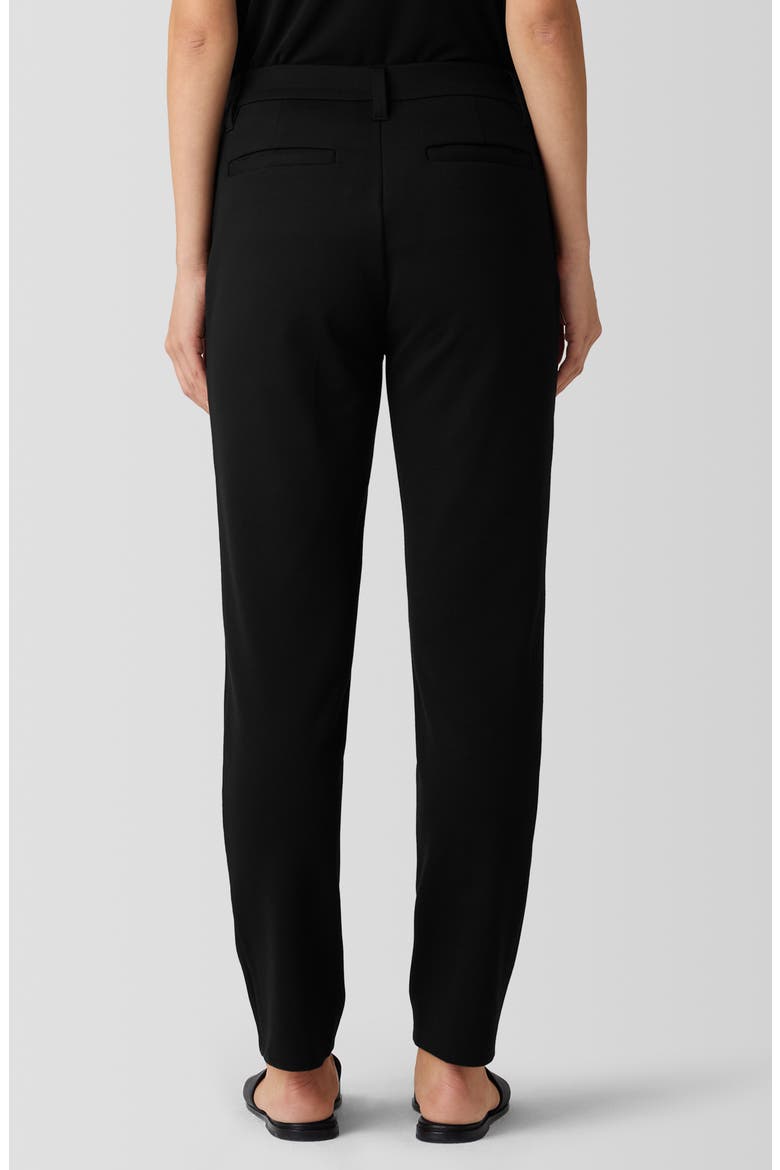 Jersey Tapered Ankle Trousers, Alternate, color, BLACK