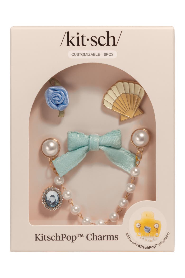 Set of 6 KitschPop™ Clip Charms, Alternate, color, COASTAL