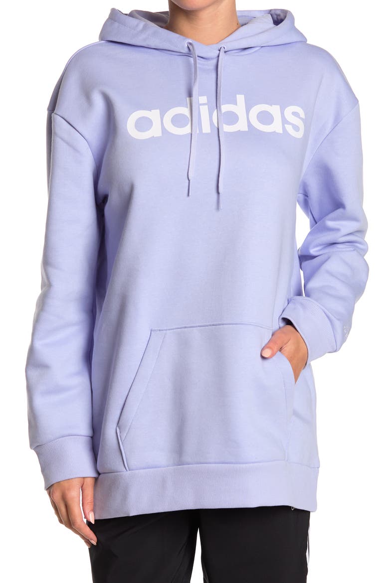 Drawstring Logo Hoodie, Main, color, VIOLET TONE/WHITE