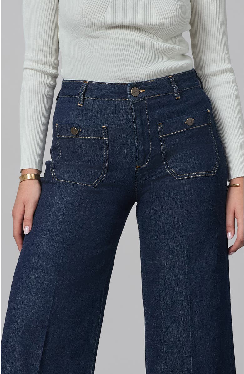 Lola Jeans Milan Ultra High Rise Wide Leg Jeans, Alternate, color, Dark Rinse Wash