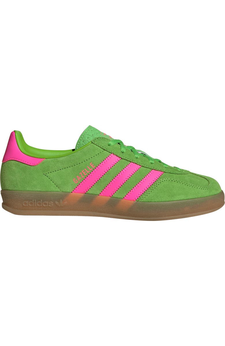 adidas Gazelle Indoor Sneaker, Alternate, color, Lucid Lime/ Lucid Pink/ Gum