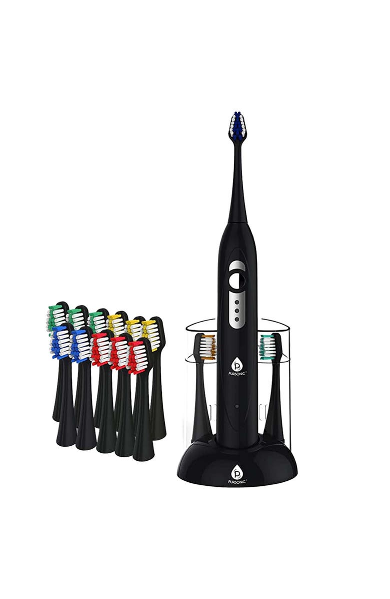 PURSONIC SPM Sonic movement Rechargeable Electric Toothbrush - Black, Alternate, color, Black