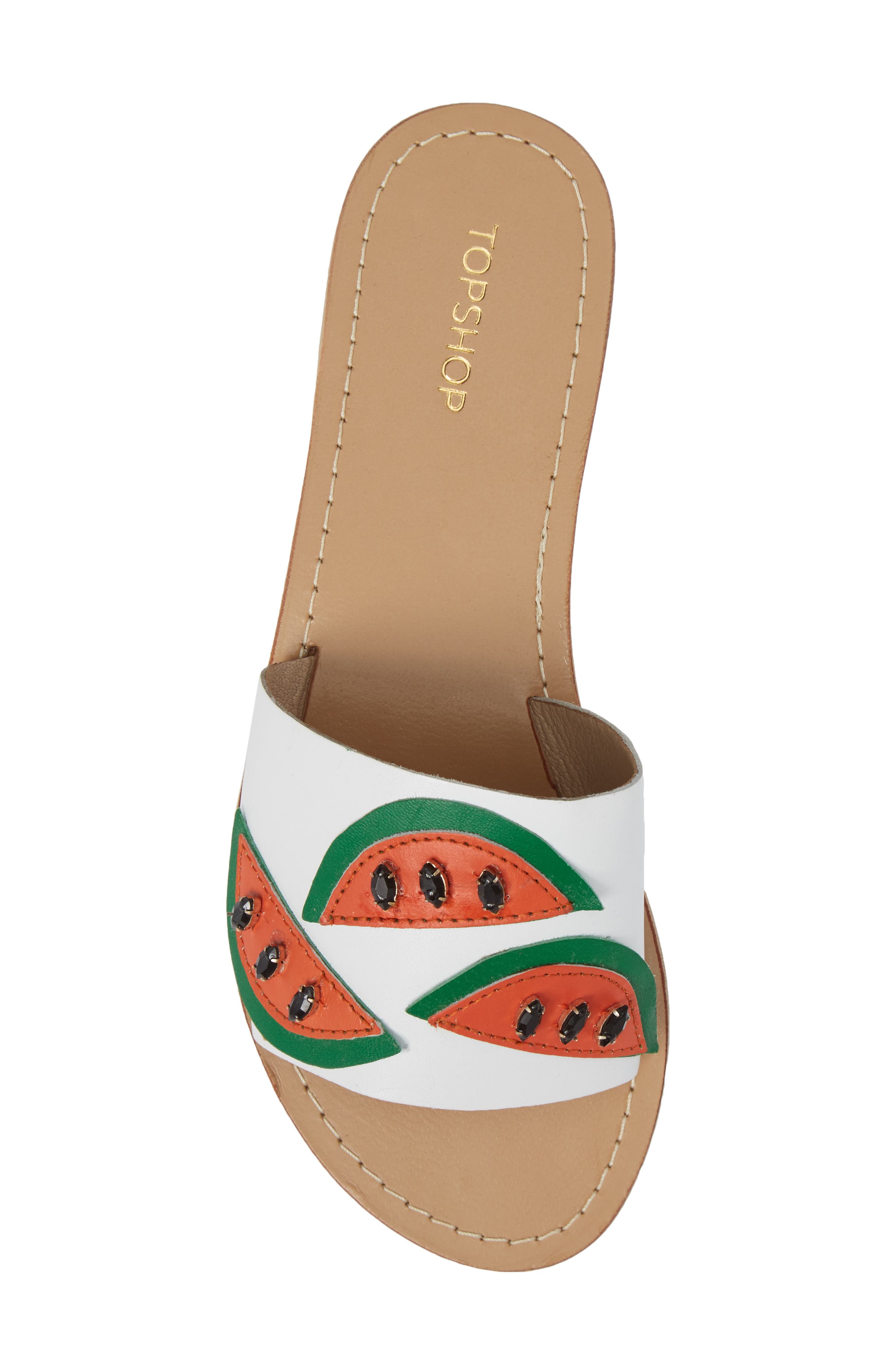 Topshop Happy Fruity Slide Sandal, Alternate, color, 