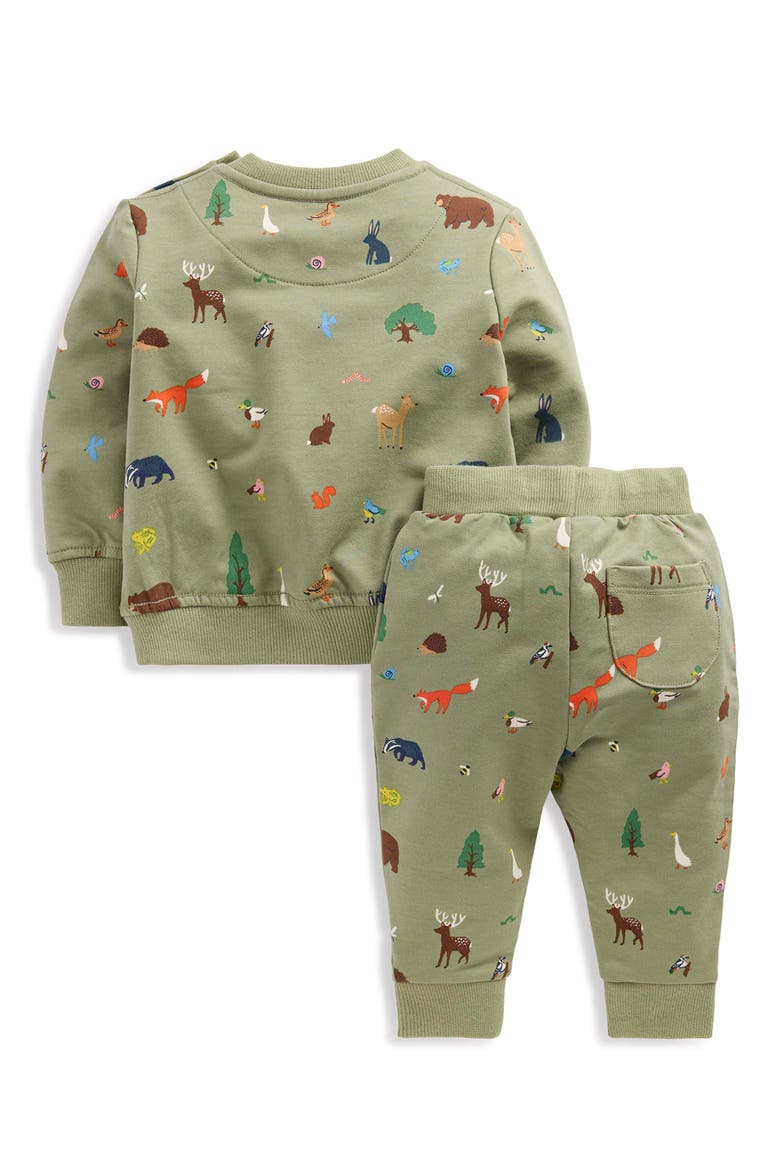 Kids' Sweatshirt & Joggers Set, Alternate, color, GREEN WOODLAND ANIMALS