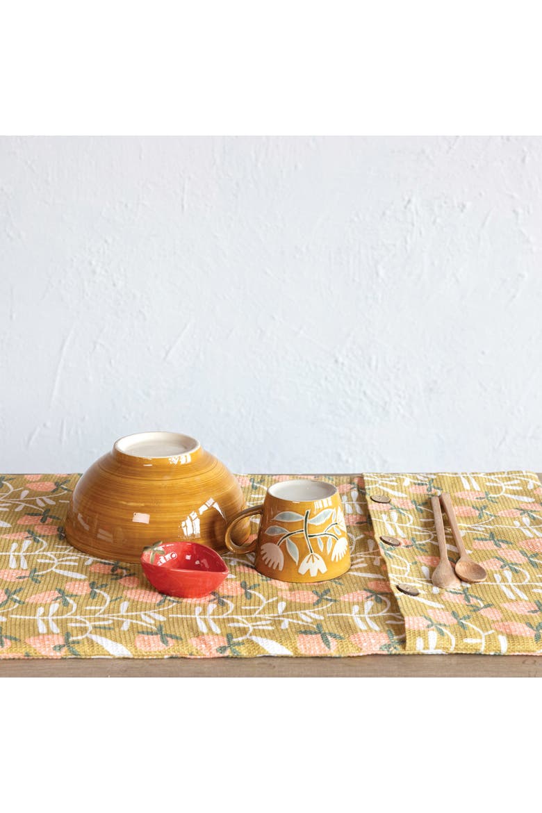 Drying Mat with Quilted Terry Cloth Insert, Alternate, color, Orange
