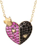 Disney Villains Queen of Hearts Necklace, 18", 18k Gold Flash-Plated Sterling Silver