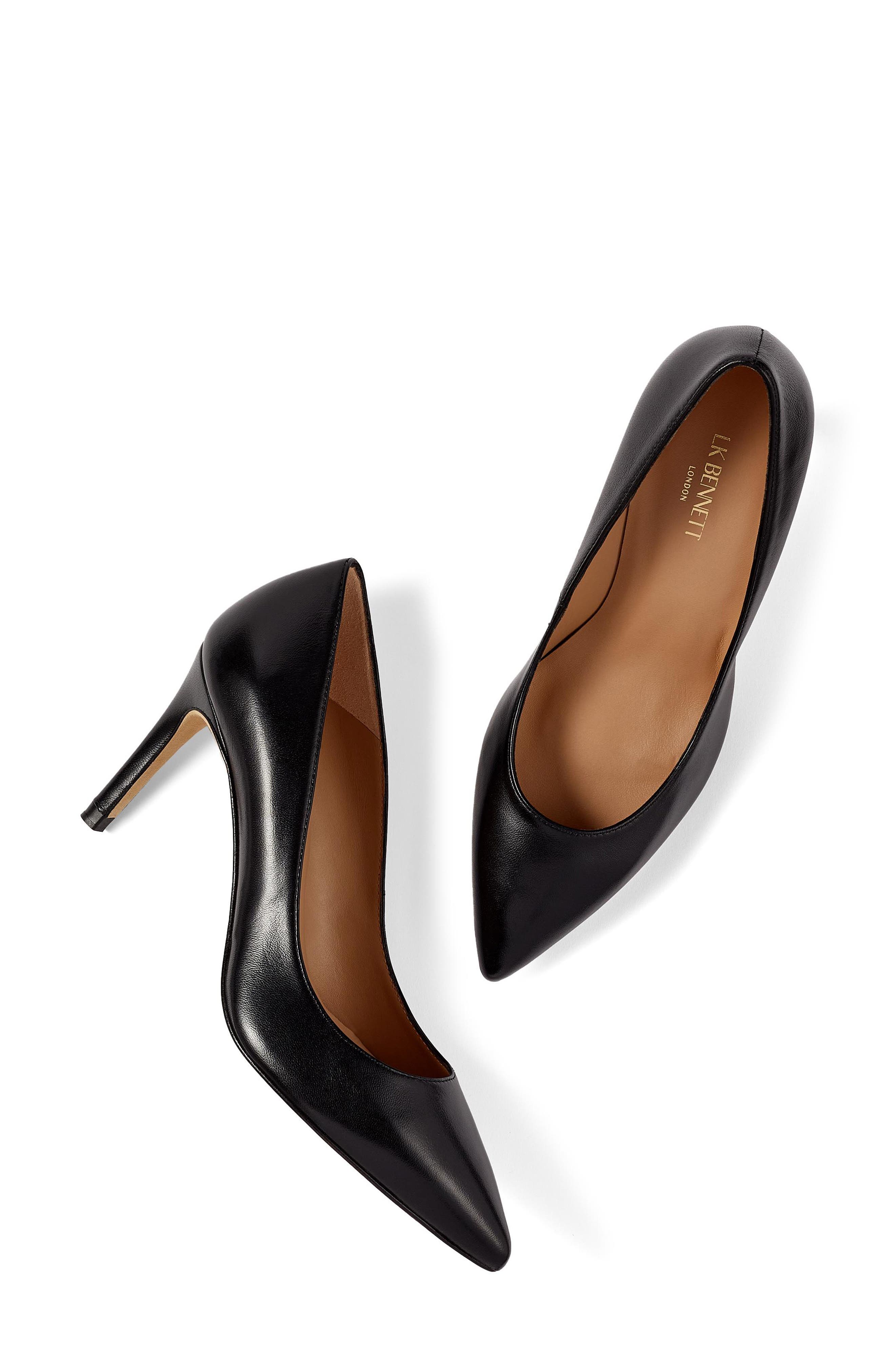 LK Bennett Floret Pointed Toe Pump, Alternate, color, Black