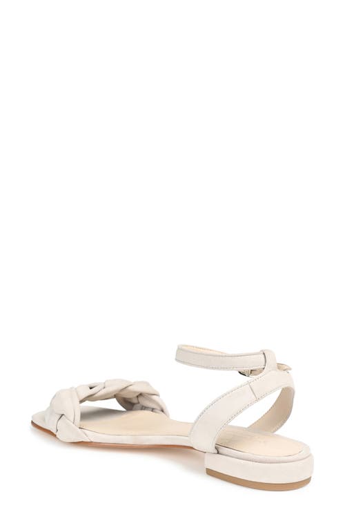 Journee Signature Sellma Braided Ankle Strap Sandal In Bone