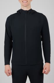 90 DEGREE BY REFLEX Waffle Warp Zip Hoodie