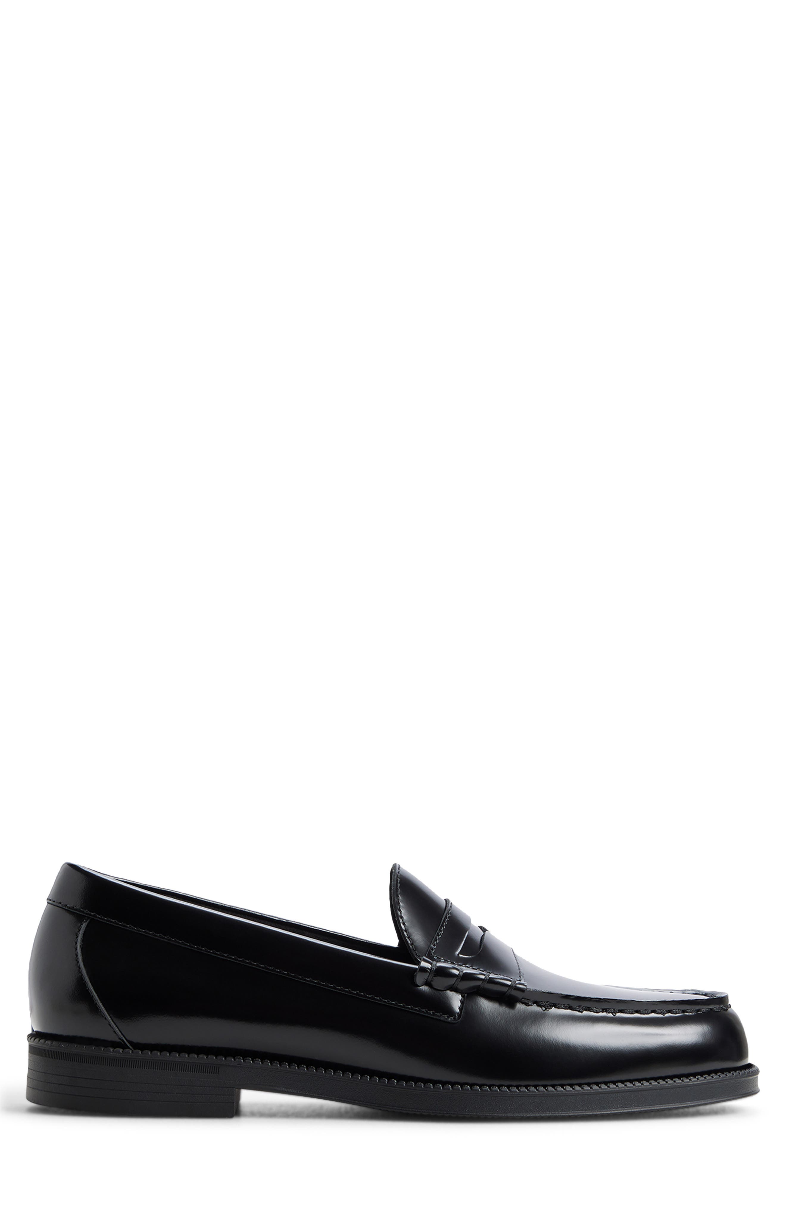 Regent Leather Penny Loafer, Alternate, color, BLACK BOX