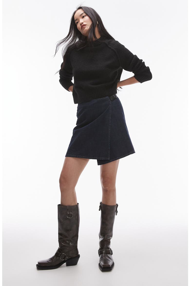 Exposed Seam Sweater, Alternate, color, BLACK
