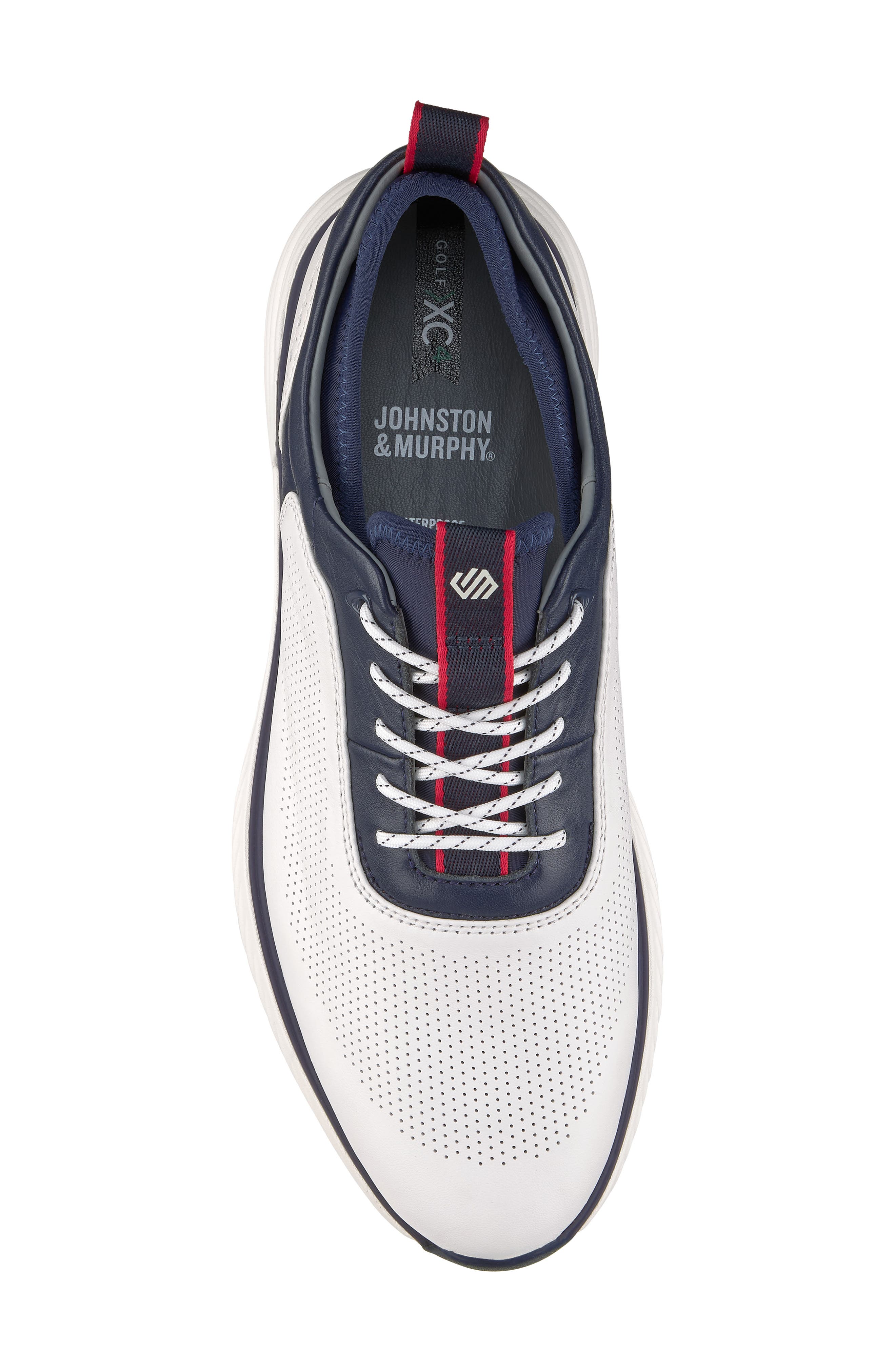 HX1 Luxe Hybrid Sneaker, Alternate, color, WHITE/ NAVY WATERPROOF FULL