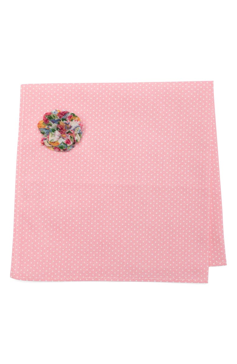 Original Penguin Magar Polka Dot Pocket Square & Lapel Pin Set, Main, color, 