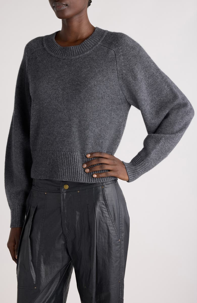 Isabel Marant Leandra Merino Wool & Cashmere Sweater, Alternate, color, Anthracite
