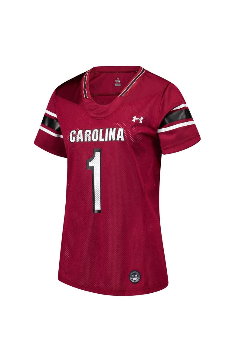 Under Armour Women's Under Armour #1 Garnet South Carolina Gamecocks Replica Football Jersey, Alternate, color, Garnet