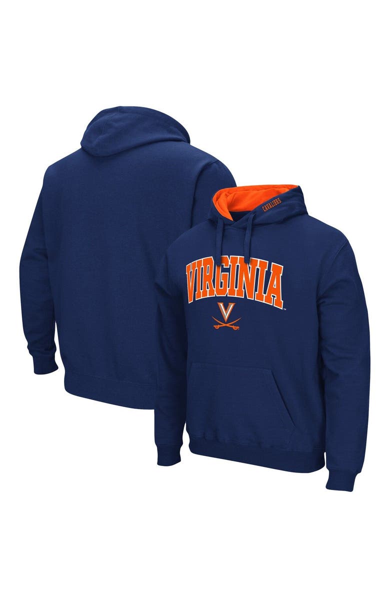COLOSSEUM Men's Colosseum Navy Virginia Cavaliers Arch & Logo 3.0 Pullover Hoodie, Main, color, Navy