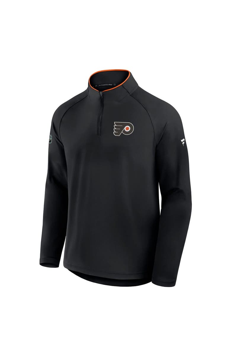 FANATICS Men's Fanatics Black Philadelphia Flyers Authentic Pro Rink Training Quarter-Zip Pullover, Alternate, color, Black