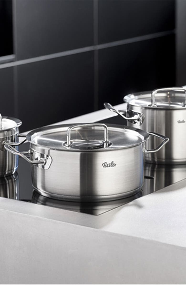 Fissler Original-Profi Collection Stainless Steel Rondeau with Metal Lid, Alternate, color, Stainless Steel