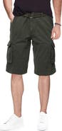 XRAY Belted Cotton Twill Cargo Shorts