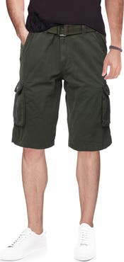XRAY Belted Cotton Twill Cargo Shorts