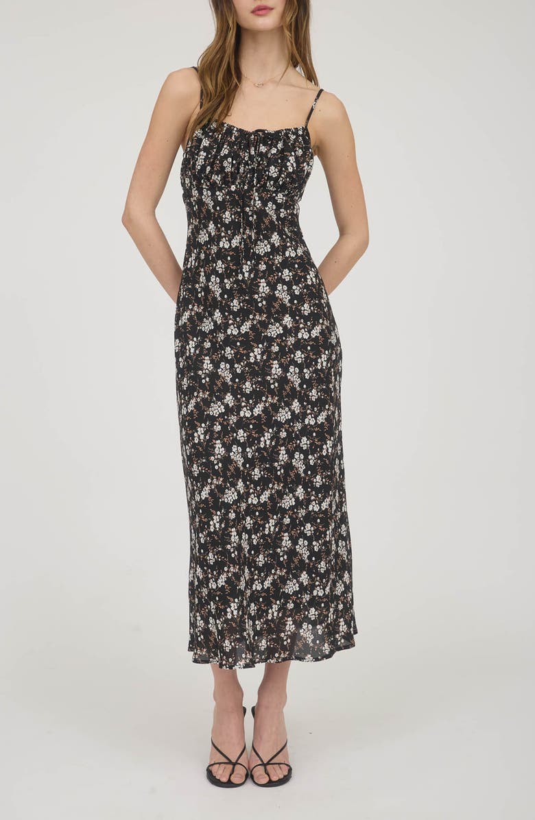 Blu Pepper Gathered Bust Midi Dress, Main, color,