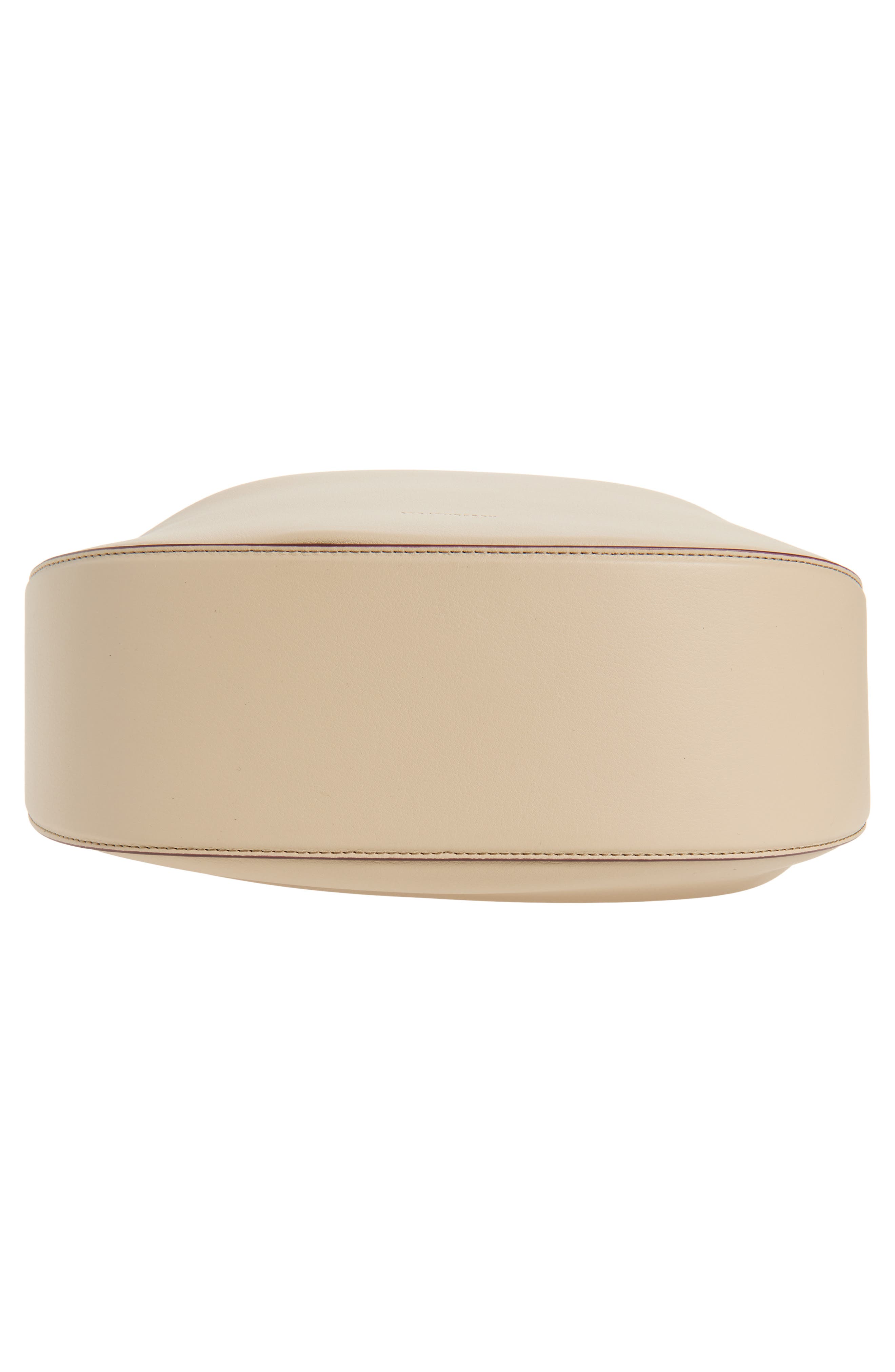 Crescent Moon Leather Shoulder Bag, Alternate, color, OAT