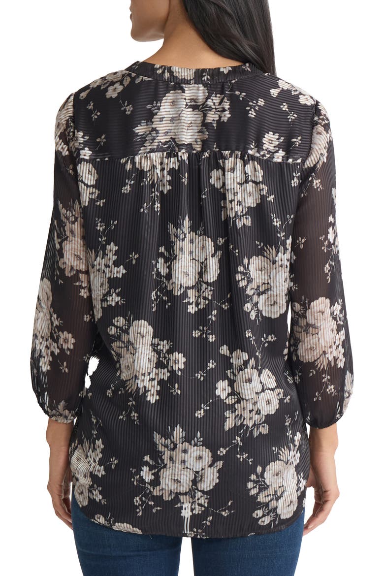 Print Top, Alternate, color, JONES BLACK MULTI