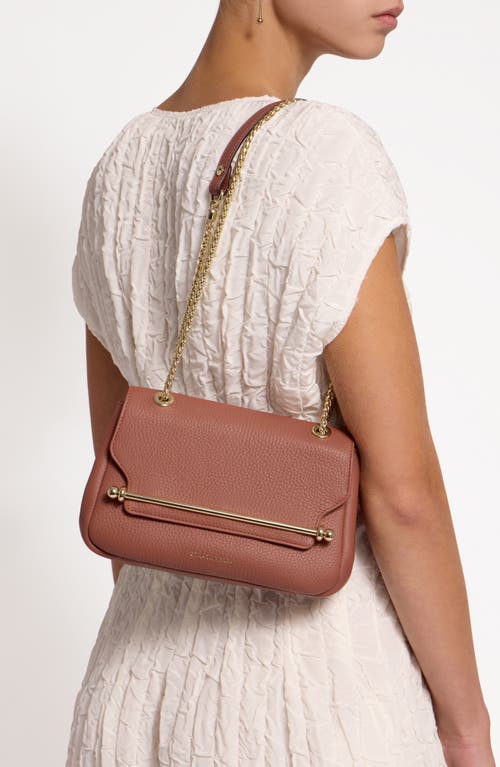 Strathberry Mini East/west Leather Soft Crossbody Bag In Sienna