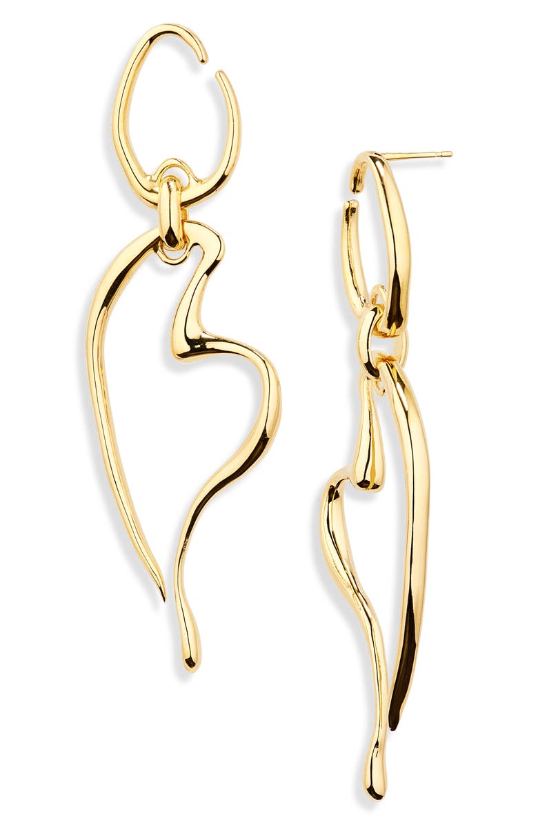 Oscar de la Renta O & Heart Drop Earrings, Main, color, 