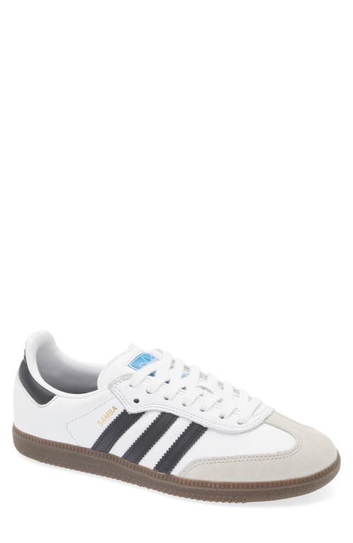 Shop Adidas Originals Adidas Samba Og Sneaker In White/indigo/cream White
