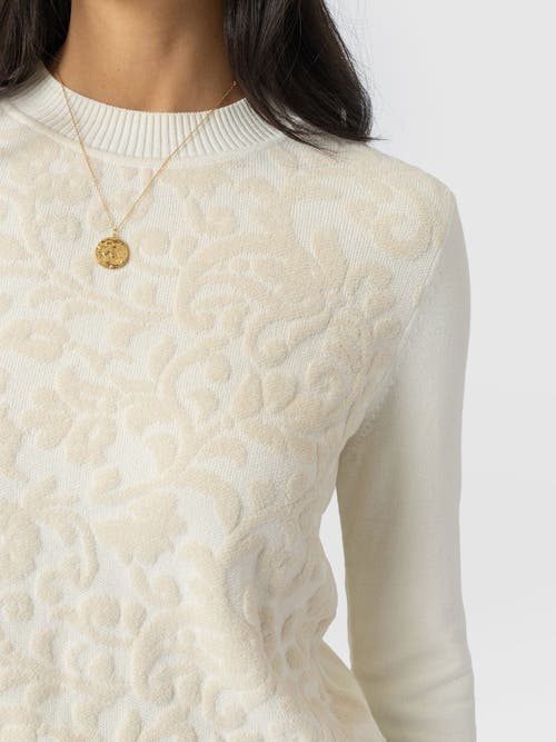 Saint + Sofia Wren Long Sleeve Knit In Multi