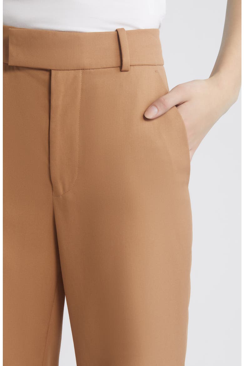 Easy Slim Wool Blend Crop Pants, Alternate, color, LIGHT CAMEL
