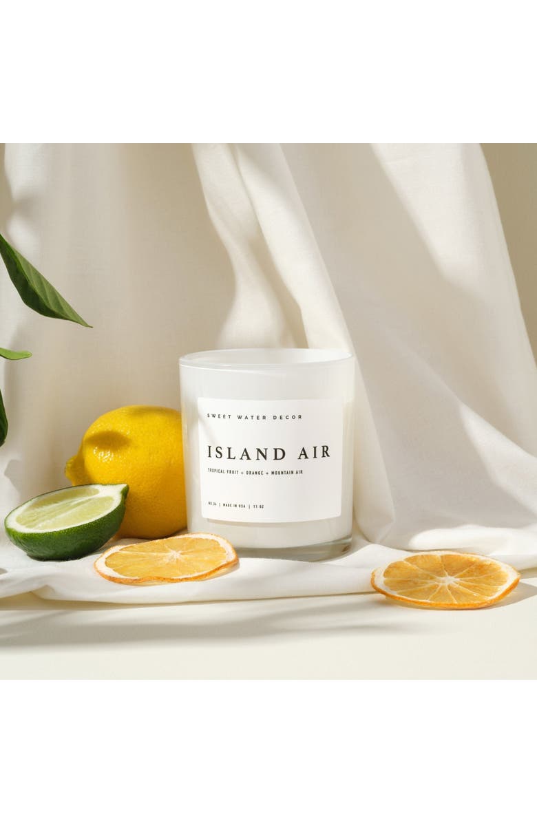 SWEET WATER DECOR 11oz White Jar Candle - Sweet Scents, Alternate, color, Island Air
