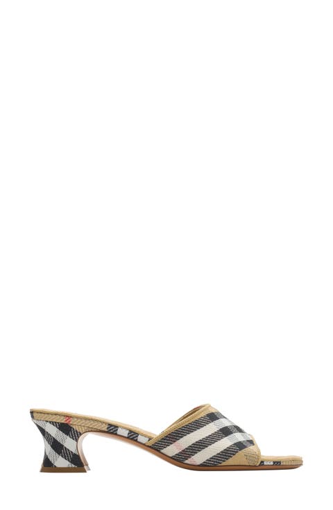 Sloane Check Slide Sandal (Women)
