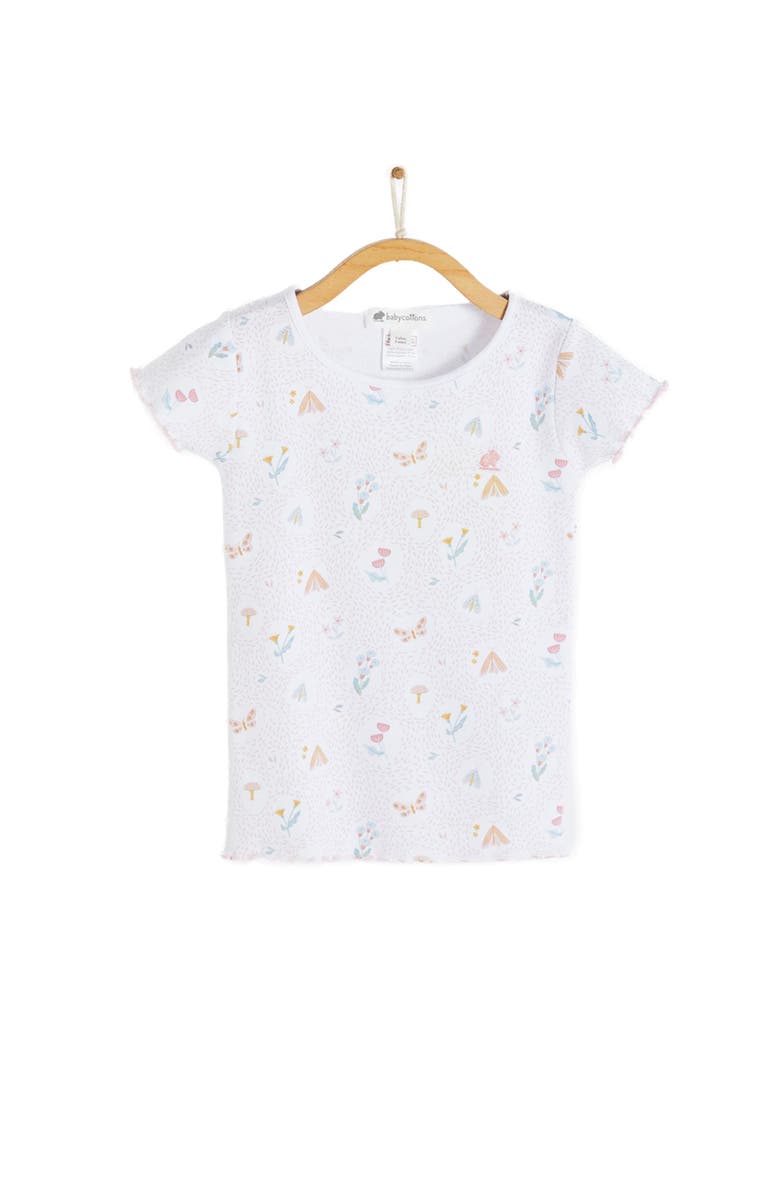 Babycottons Premium Peruvian Pima Cotton Delphine Short Tee & Pants Pajama Set for Infant, Alternate, color, Full Print