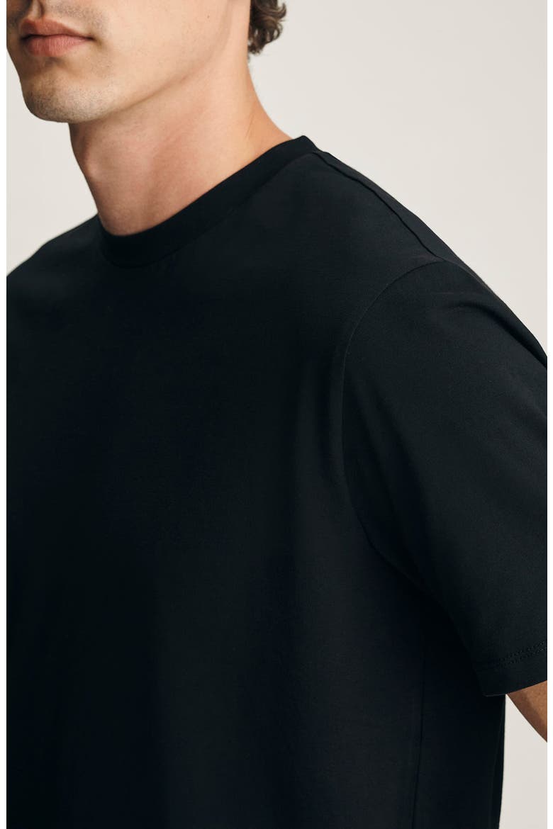 Cotton Crewneck T-Shirt, Alternate, color, BLACK