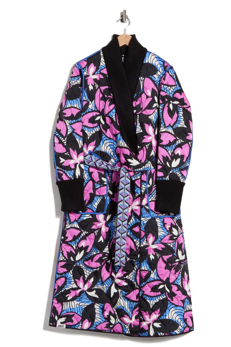 Loana Reversible Quilted Coat, Main, color, FISHNET FLORAL/ STADIUM GEO