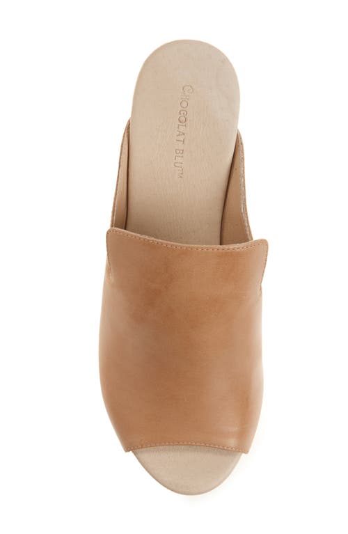 Chocolat Blu Whisper Platform Wedge Sandal In Sand Leather