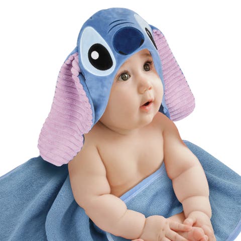 Disney Stitch Luxury Cotton Terry Hooded Baby Bath Towel