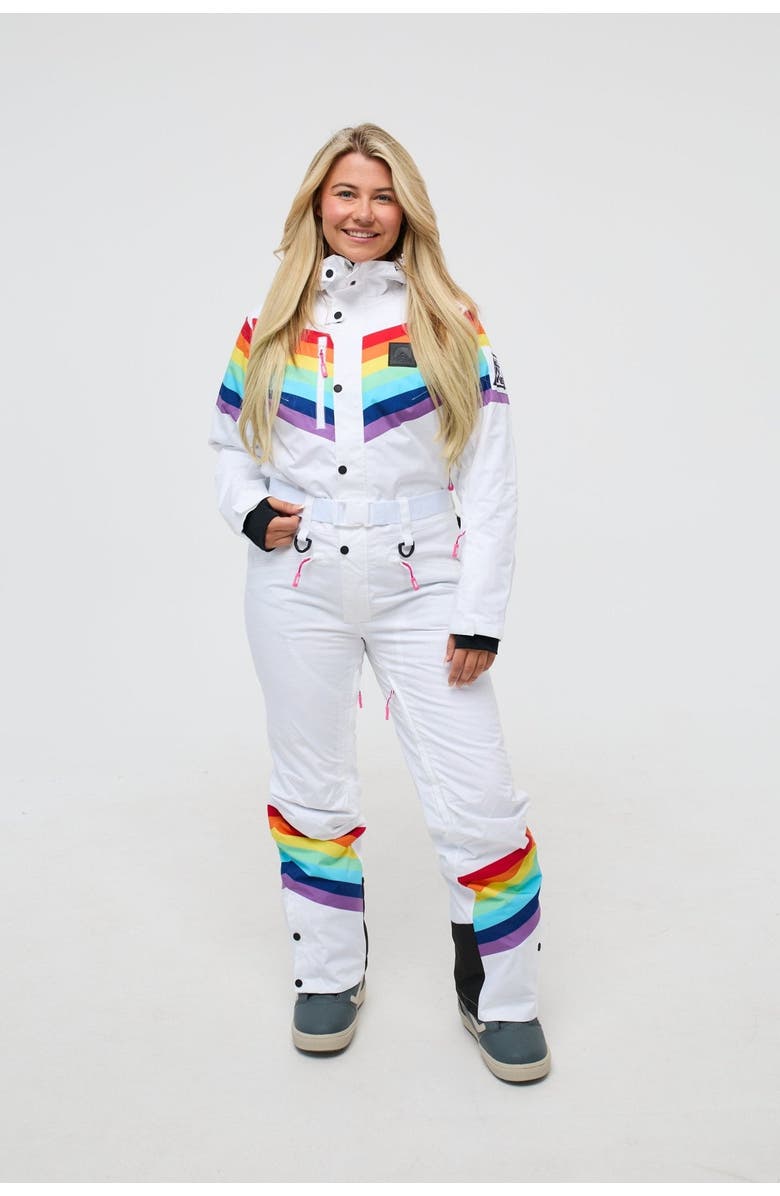 OOSC Rainbow Road Shaped Women's Ski Suit, Main, color, Multi-Colour