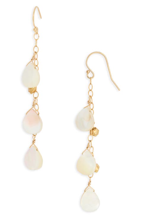 Cilicia Mother-of-Pearl Trio Drop Earrings