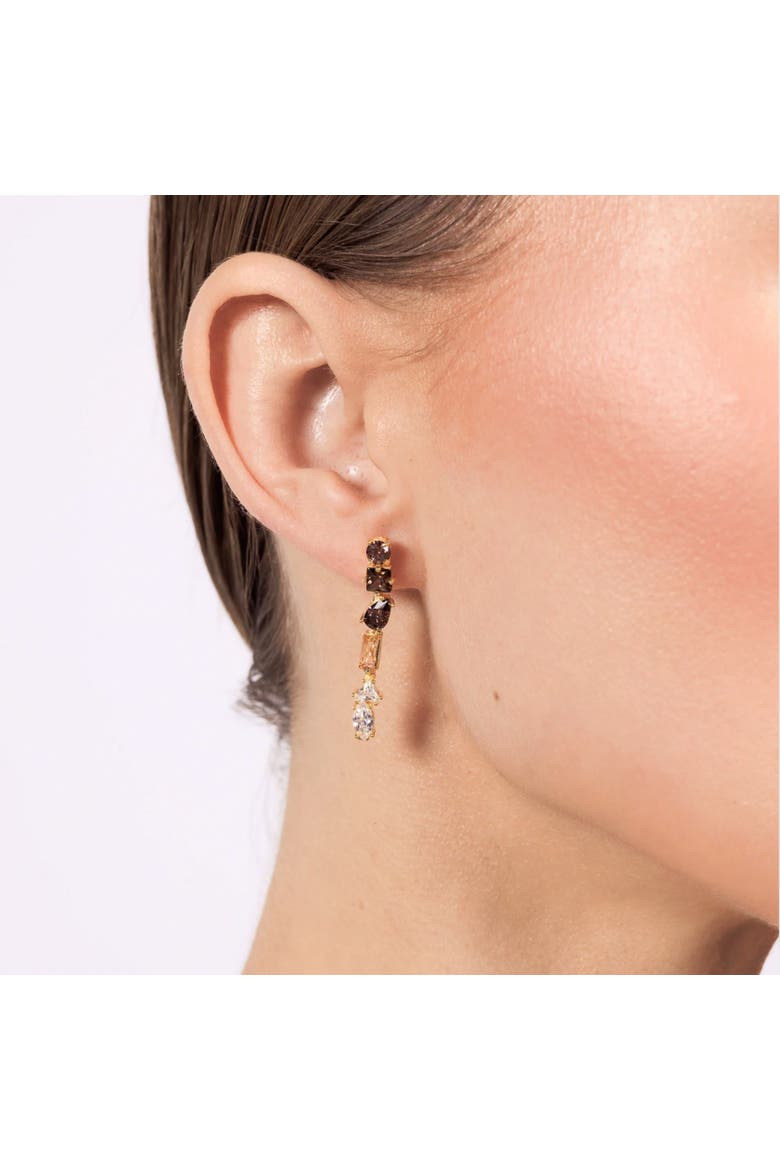 Julie M Earrings, Alternate, color, Brown Ombré